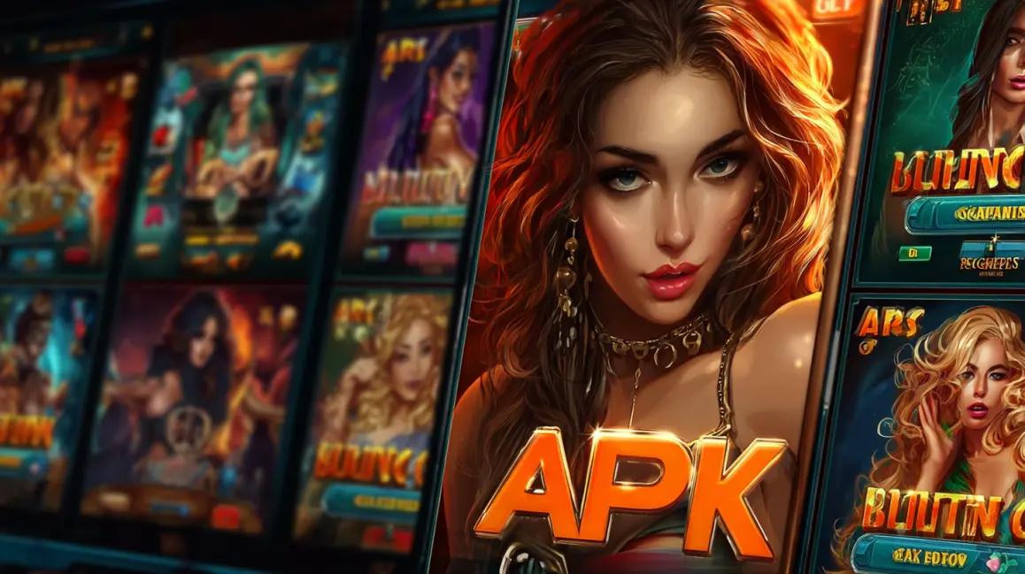 A woman in an elegant black dress holds a phone showing a 'LIVE CASINO' game, with a 777 slot machine behind her, showcasing the high-class entertainment at 4444BET.